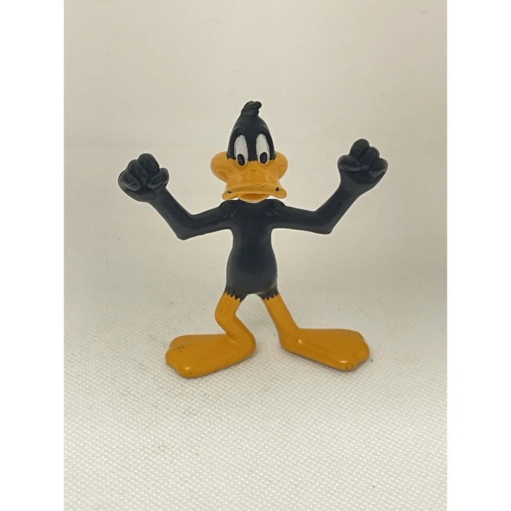 Vintage 1990s Warner Brothers Looney Tunes Daffy Duck PVC Cake Topper Figure Toy